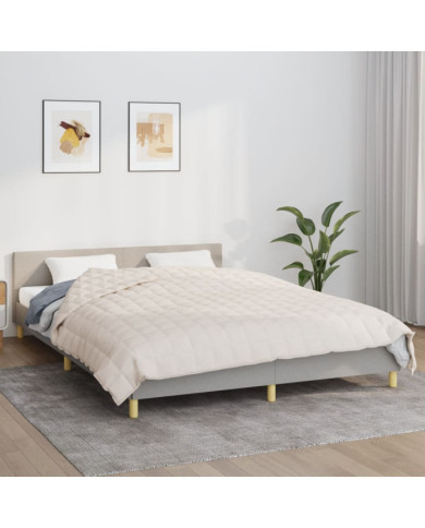 Couverture lestée Crème clair 220x240 cm 15 kg Tissu | Mobilier & Déco