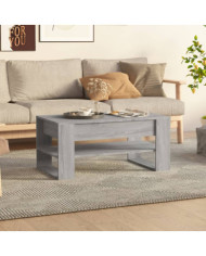 Table basse sonoma gris 102x55x45 cm bois d'ingénierie | Mobilier & Déco