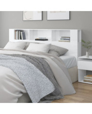 Armoire de tête de lit Blanc brillant 200x18,5x104,5 cm | Mobilier & Déco