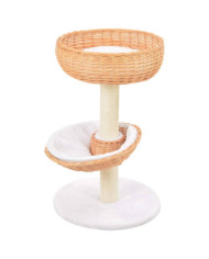 Arbre à chat avec griffoir en sisal Naturel Bois de saule | Mobilier & Déco