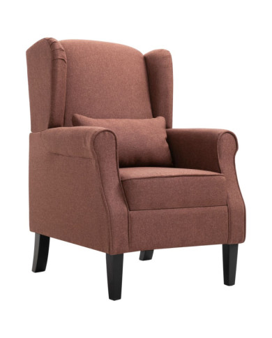 Fauteuil marron tissu | Mobilier & Déco