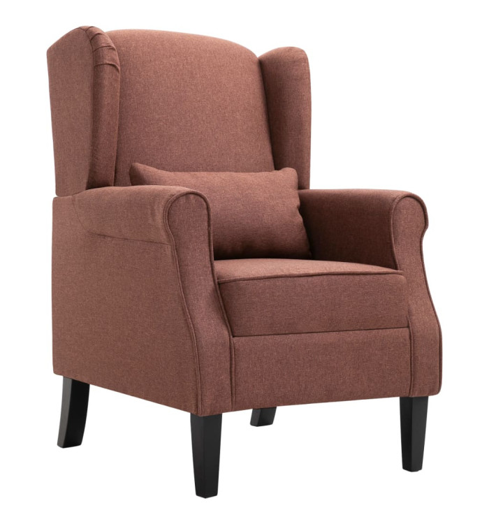 Fauteuil marron tissu | Mobilier & Déco