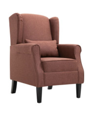 Fauteuil marron tissu | Mobilier & Déco