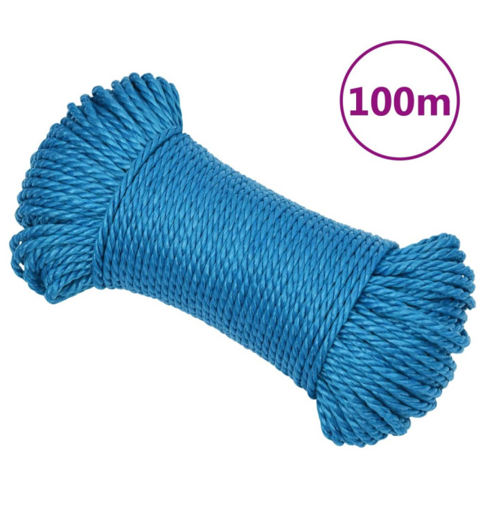 Corde de travail Bleu 3 mm 100 m Polypropylène | Mobilier & Déco