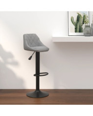 Tabouret de bar Gris clair Velours | Mobilier & Déco