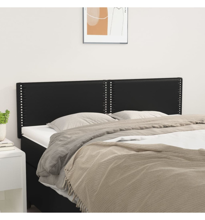Têtes de lit 2 pcs Noir 72x5x78/88 cm Similicuir | Mobilier & Déco