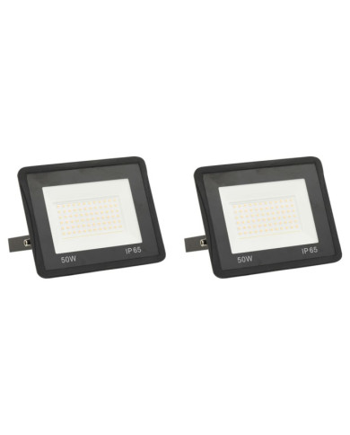 Projecteurs à LED 2 pcs 50 W Blanc chaud | Mobilier & Déco