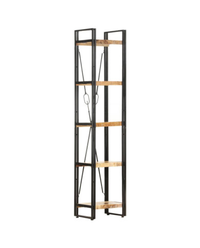 Bibliothèque à 5 niveaux 40x30x180 cm Bois de manguier massif | Mobilier & Déco