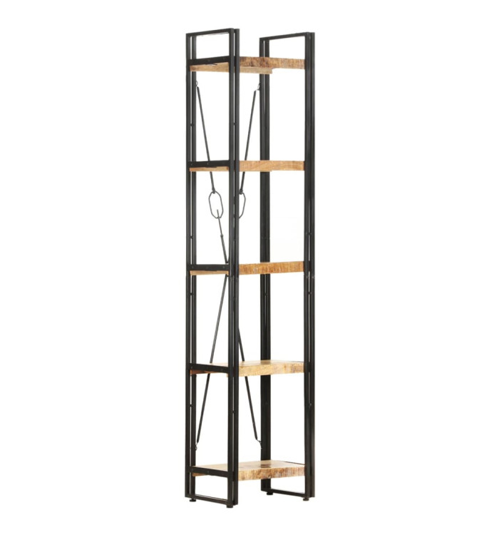 Bibliothèque à 5 niveaux 40x30x180 cm Bois de manguier massif | Mobilier & Déco