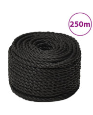 Corde de travail Noir 14 mm 250 m polypropylène | Mobilier & Déco