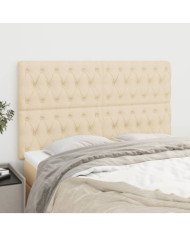 Têtes de lit 4 pcs Crème 72x7x78/88 cm Tissu | Mobilier & Déco
