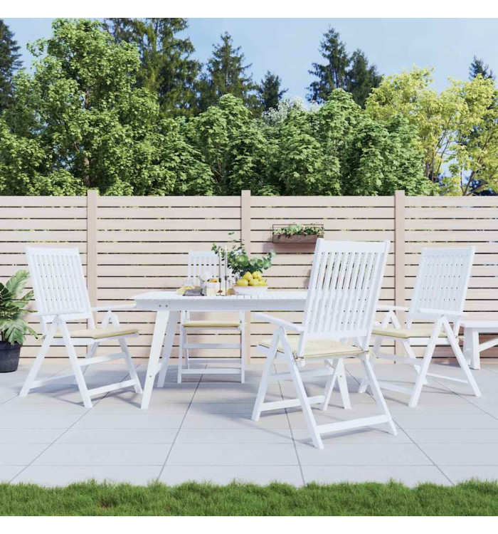 Coussins de chaise de jardin lot de 4 crème 40x40x4 cm | Mobilier & Déco