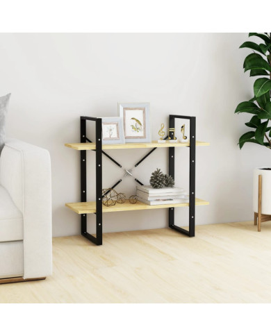 Bibliothèque à 2 niveaux 80x30x70 cm Bois de pin massif | Mobilier & Déco