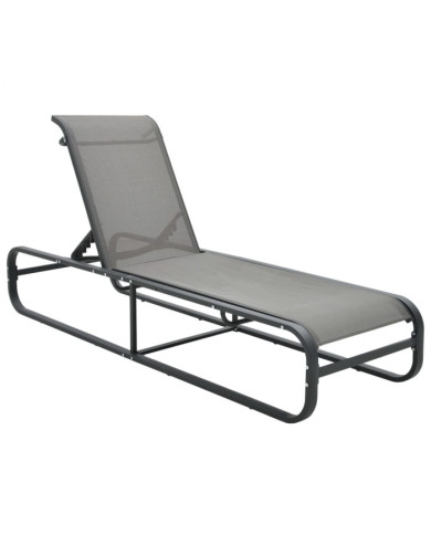 Chaise longue Aluminium et textilène | Mobilier & Déco