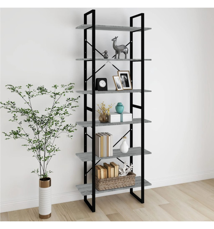 Armoire haute Sonoma gris 80x30x210 cm Bois d'ingénierie | Mobilier & Déco