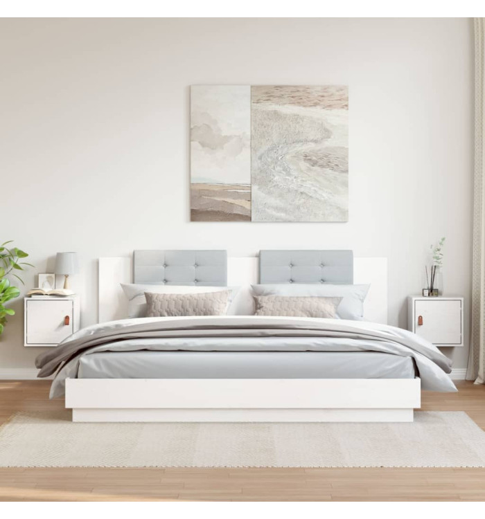 Armoires murales 2 pcs Blanc 31,5x30x30 cm Bois de pin massif | Mobilier & Déco