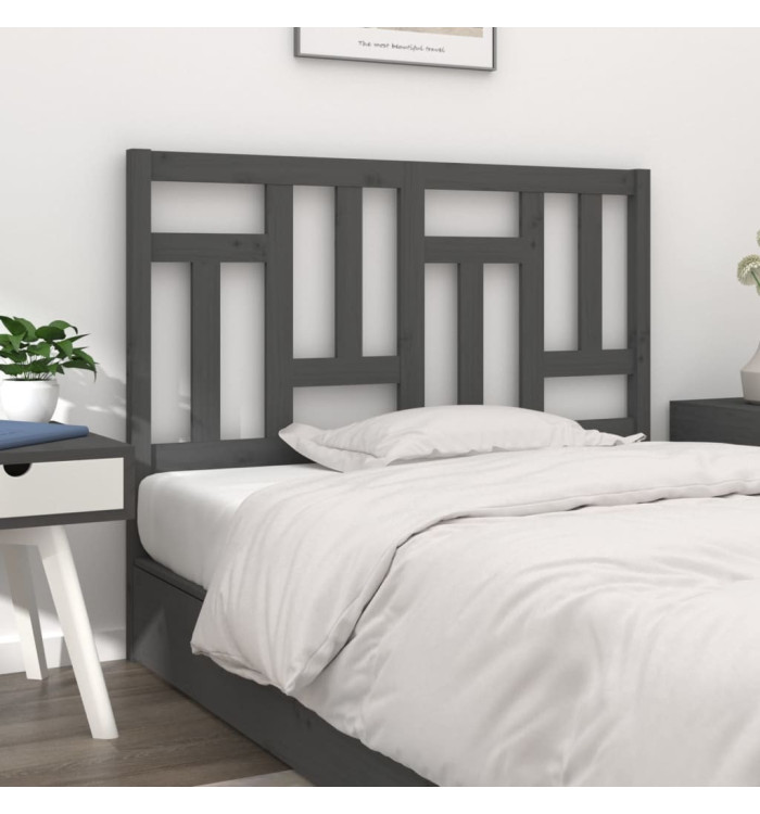 Tête de lit Gris 205,5x4x100 cm Bois massif de pin | Mobilier & Déco