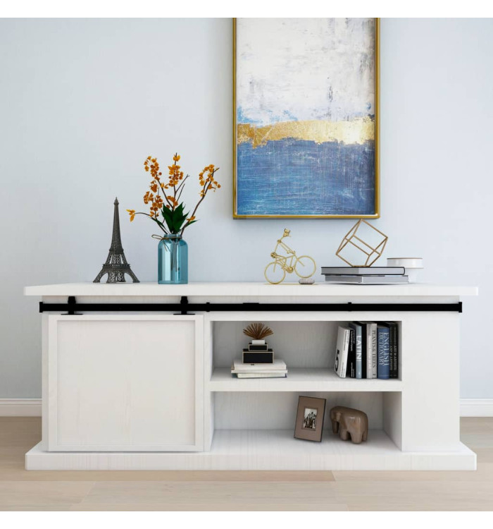 Kit mini de porte d'armoire coulissante Acier au carbone 183 cm | Mobilier & Déco