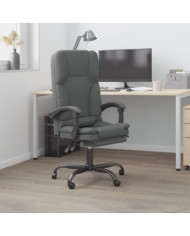 Fauteuil de massage inclinable de bureau Gris foncé Tissu | Mobilier & Déco