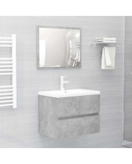 Ensemble de meubles de salle de bain 2 pcs gris béton | Mobilier & Déco
