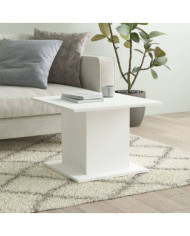 Table basse blanc 55,5x55,5x40 cm bois d'ingénierie | Mobilier & Déco