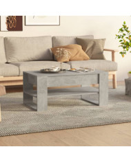Table basse Gris béton 102x55x45 cm Bois d'ingénierie | Mobilier & Déco