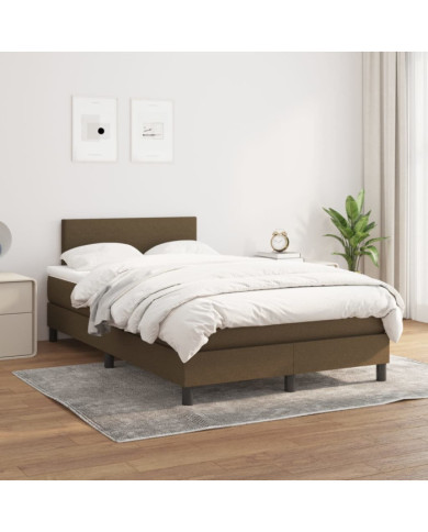 Sommier à lattes de lit avec matelas Marron foncé 120x200 cm | Mobilier & Déco