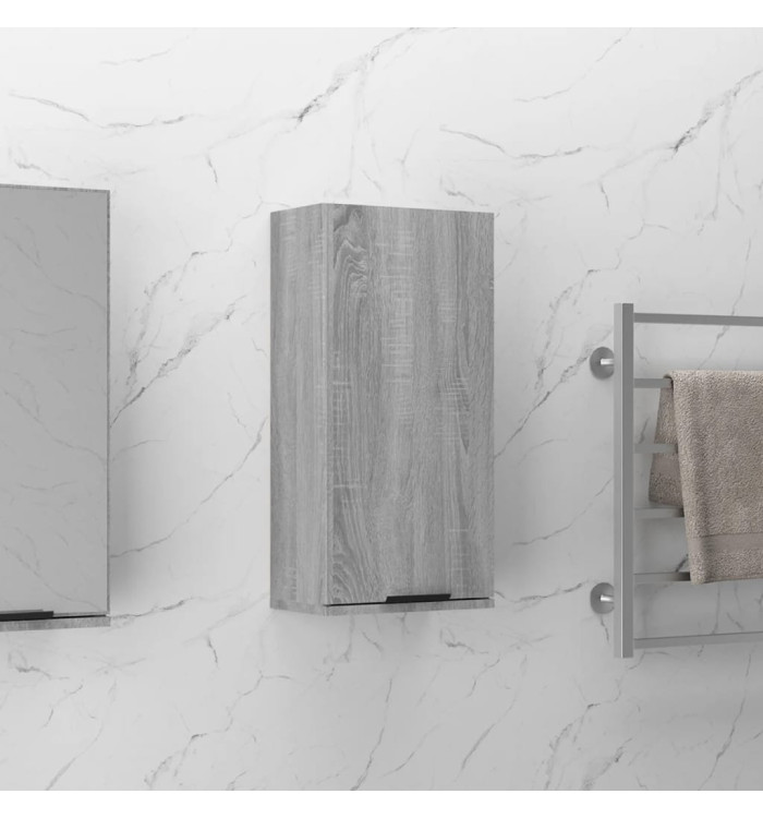 Armoire de salle de bain murale Sonoma gris 32x20x67 cm | Mobilier & Déco