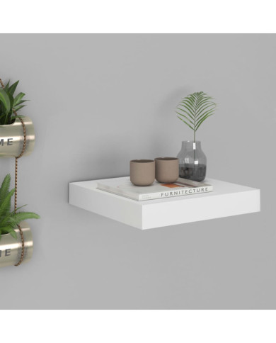 Étagère flottante murale blanc 23x23,5x3,8 cm MDF | Mobilier & Déco
