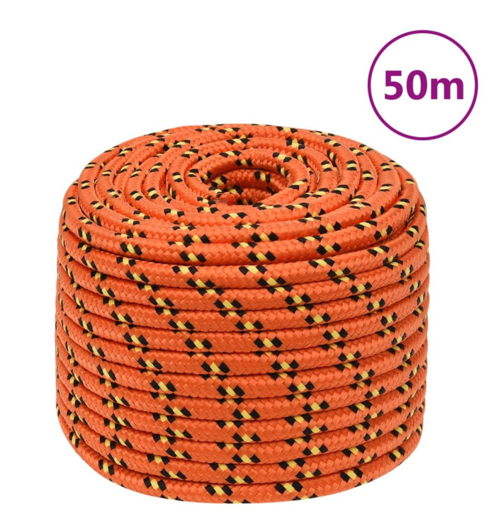 Corde de bateau Orange 14 mm 50 m Polypropylène | Mobilier & Déco