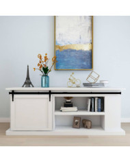 Kit mini de porte d'armoire coulissante Acier au carbone 200 cm | Mobilier & Déco
