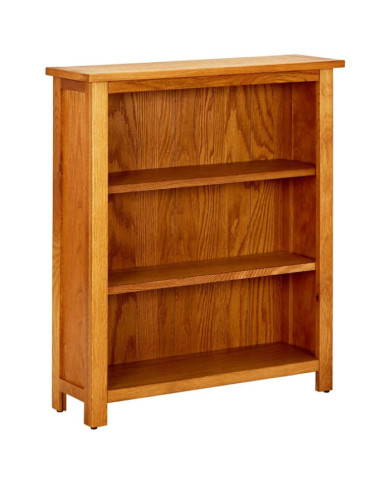 Bibliothèque à 3 étagères 70 x 22,5 x 82cm Bois de chêne massif | Mobilier & Déco
