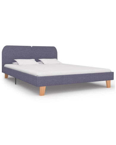 Cadre de lit sans matelas gris clair tissu 160x200 cm | Mobilier & Déco