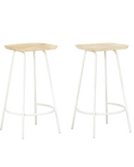 Tabourets de bar lot de 2 bois de manguier massif | Mobilier & Déco