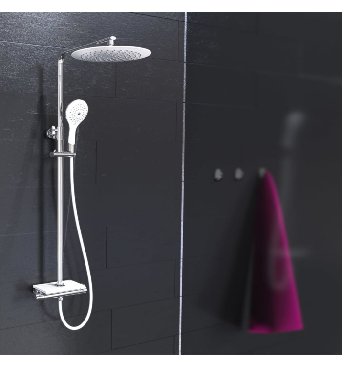 EISL Ensemble de douche de tête et mitigeur thermostatique GRANDE VITA | Mobilier & Déco