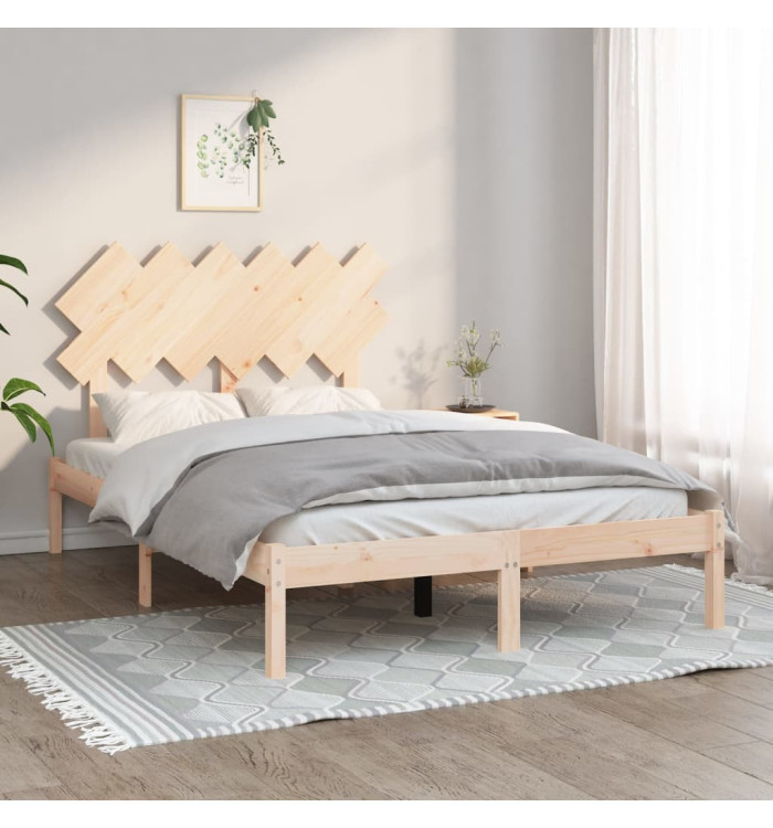 Cadre de lit sans matelas 120x200 cm bois massif | Mobilier & Déco