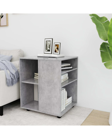 Armoire à roulettes Gris béton 60x53x72 cm Bois d'ingénierie | Mobilier & Déco