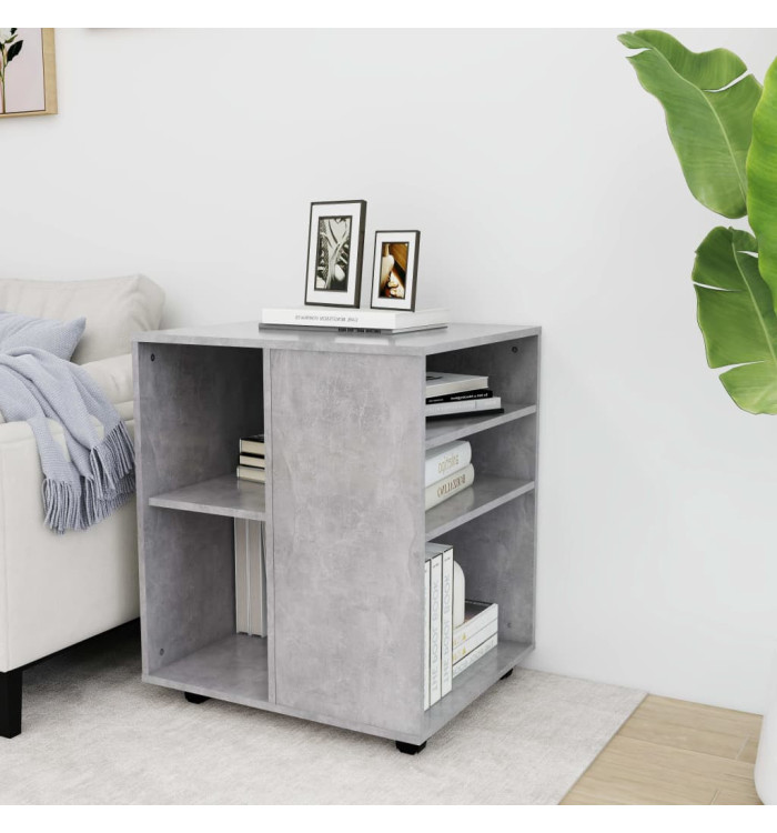 Armoire à roulettes Gris béton 60x53x72 cm Bois d'ingénierie | Mobilier & Déco