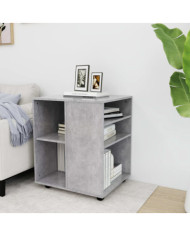 Armoire à roulettes Gris béton 60x53x72 cm Bois d'ingénierie | Mobilier & Déco