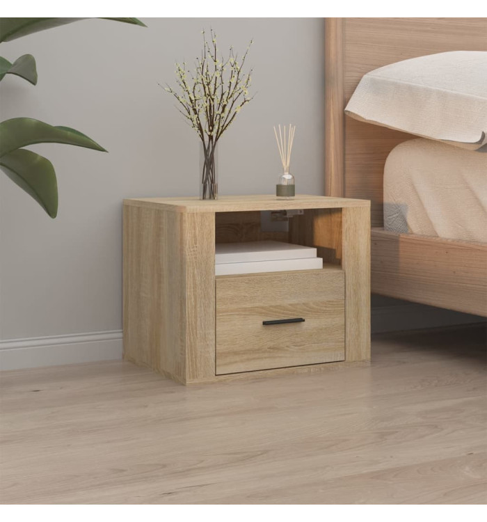 Table de chevet murale Chêne sonoma 50x36x40 cm | Mobilier & Déco