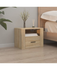 Table de chevet murale Chêne sonoma 50x36x40 cm | Mobilier & Déco