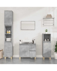 Armoire de salle de bain gris béton 65x33x60 cm | Mobilier & Déco
