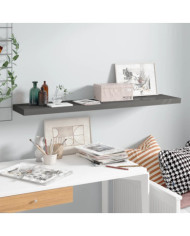 Étagère murale flottante Gris brillant 120x23,5x3,8 cm MDF | Mobilier & Déco