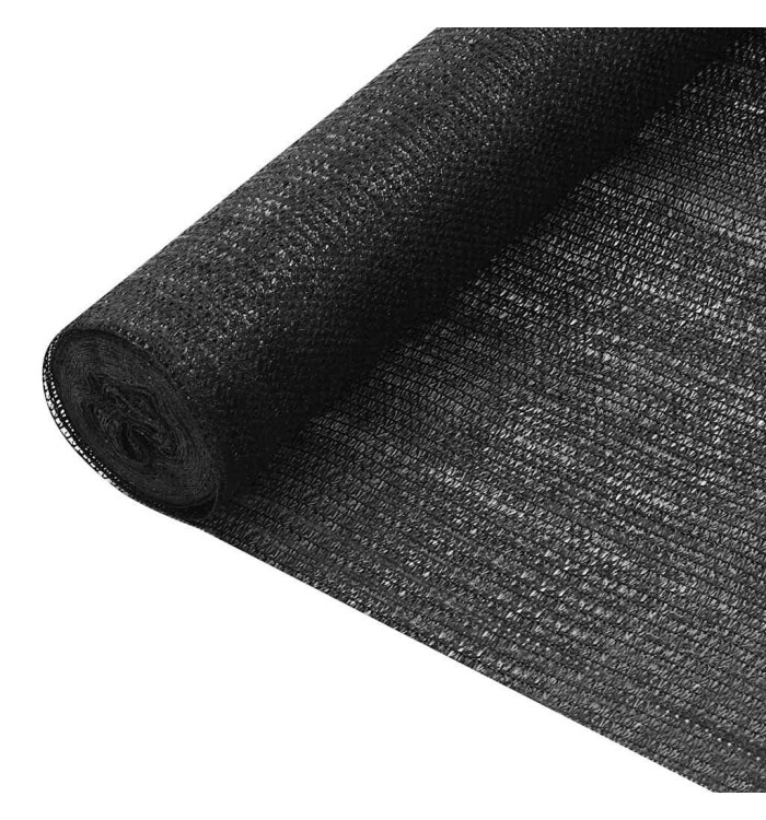 Filet brise-vue Noir 1,2x50 m PEHD 75 g/m² | Mobilier & Déco