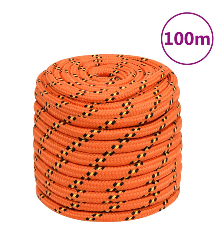 Corde de bateau Orange 16 mm 100 m Polypropylène | Mobilier & Déco