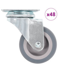 48 pcs Roulettes pivotantes 50 mm | Mobilier & Déco