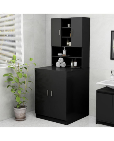 Meuble pour machine à laver Noir 70,5x25,5x90 cm | Mobilier & Déco