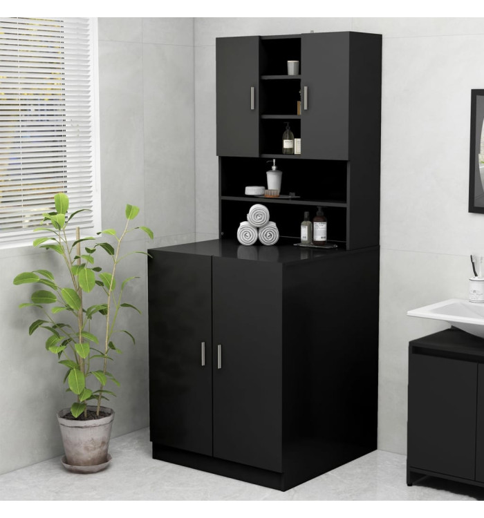 Meuble pour machine à laver Noir 70,5x25,5x90 cm | Mobilier & Déco