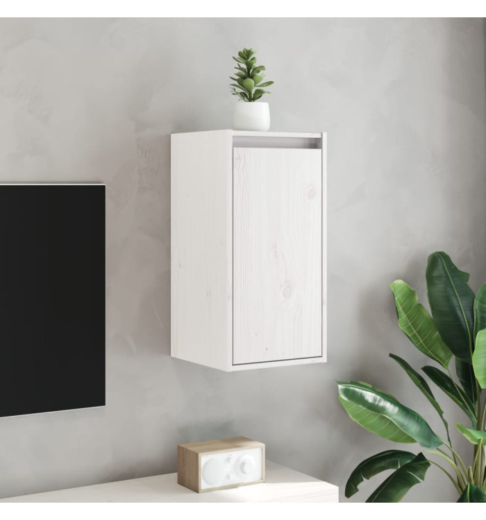 Armoire murale Blanc 30x30x60 cm Bois de pin massif | Mobilier & Déco