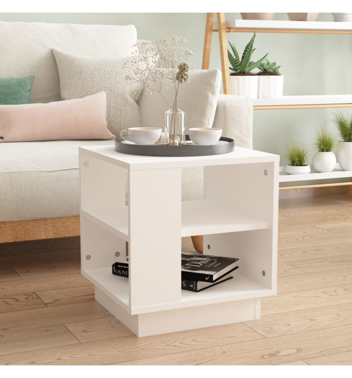 Table basse Blanc 40x40x43 cm Bois d'ingénierie | Mobilier & Déco